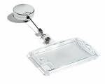 Durable Ausweishalter Chrome si 10St aus Metall mit Druckknopf