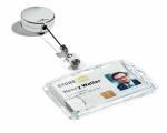 Durable Ausweishalter Chrome si 10St aus Metall mit Druckknopf