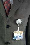 Durable Ausweishalter Chrome si 10St aus Metall mit Druckknopf