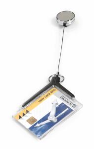 Durable Hartbox m Halter/Jojo d.gr 10 St für Betriebsausweise