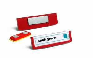 Durable Namensschild 17x67mm rt 25St FRAME mit Magnet
