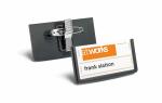 Durable Namensschild 30x60mm sw 25St FRAME mit Kombiklemme