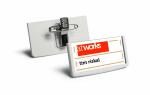 Durable Namensschild 30x60mm ws 25St FRAME mit Kombiklemme