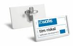 Durable Namensschild 40x75mm ws 25St FRAME mit Kombiklemme