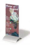 Durable Presenter 1/3 A4 253x116x34mm Tischaufsteller m Alu Standfuß