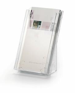 Durable Prospektspender 1/3 A4 tr COMBIBOXX für Wand+Tisch