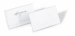 Durable Namensschild 40x75mm tr 10St mit Nadel SB Verpackung