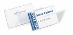 Durable Namensschild 40x75mm tr 10St mit Nadel SB Verpackung