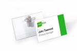 Durable Namensschild 54x90mm tr 5St mit Kombiklemme SB...
