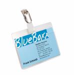 Durable Namensschild 60x90mm tr 5St mit Clip in SB...