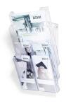Durable Prospektspender 5tlg A4+1/3A4 tr COMBIBOXX für Wand+Tisch