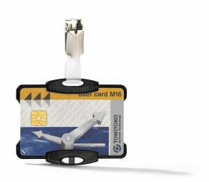 Durable Ausweiskartenhalter 54x87 sw mit Clip Einzelverpackung