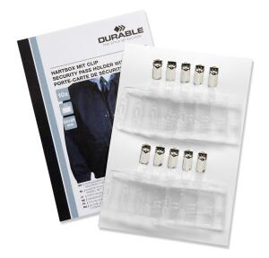 Durable Betriebsausweishalter tr 10St 54x85mm ohne Einlagen SB-Pack