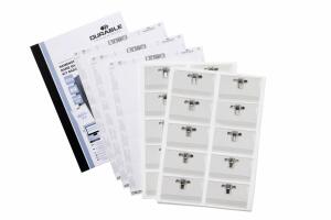 Durable Namensschilder Set 54x90mm 20St mit Kombiklemme
