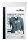 Durable Namensschilder Set 54x90mm 20St mit Kombiklemme