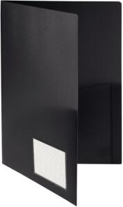 FSY Broschüren-Mappe runde Taschen, Standard, schwarz, 1 Stück