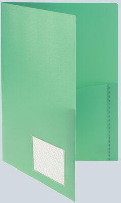 FSY Broschüren-Mappe runde Taschen, Standard, grün, 1 Stück