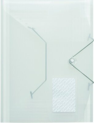 FSY Eckspanner-Sammelmappe, A4, 3 elastische Klappen, Gummizug-Verschluss, PP farblos transluzent, 1 Stück