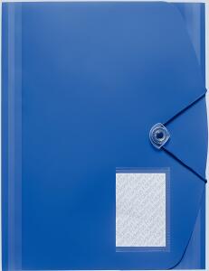 Eckspanner-Sammelmappe, A4, 3 elastische Klappen, PP blau, 1 Stück