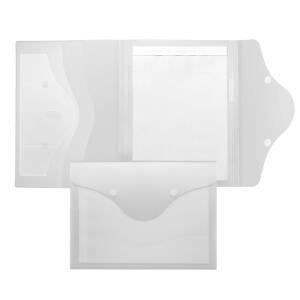 FSY Schreibmappe A4, PP farblos transluzent, 1 Stück