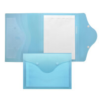 FSY Schreibmappe A4, PP blau transluzent, 1 Stück