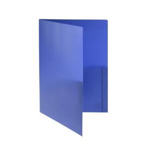 FSY Broschüren-Mappe runde Taschen, Standard, blau, neutral, 1 Stück