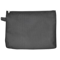 FSY Reissverschluss-Beutel A4, mit Zip, Nylon schwarz, 1...