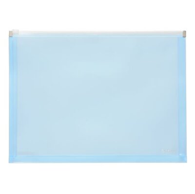 FSY Gleitverschluss-Beutel, A4, Dehnfalte, PP blau transluzent, 1 Stück