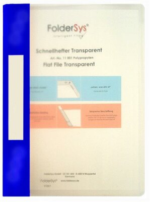 FSY Schnellhefter, Transparent, blau, 1 Stück