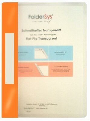 FSY Schnellhefter, Transparent, orange, 1 Stück