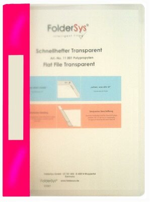 FSY Schnellhefter, Transparent, pink, 1 Stück