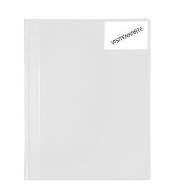 FSY Dauer-Schnellhefter mit weissen Heftzungen, Taschen vorn+innen,A4, weiß, 1 Stück