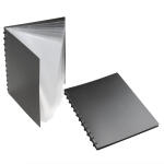 FSY Sichtbuch, A4, 20 Hüllen mit T-Stanzung, 1 Stück6mm-Ringe, PP schwarz, 1 Stück