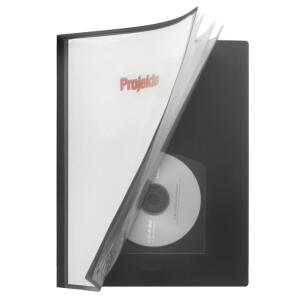 FSY Präsentations-Sichtbuch, 20 Hüllen, A4, PP schwarz-transparent, 1 Stück