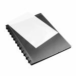FSY Präsentations-Sichtbuch, A4, 20 Hüllen mit T-Stanzung, 1 Stück6mm-Ringe, PP schwarz, 1 Stück
