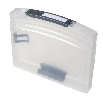 FSY Spritzguss  "go-case" A4 mit steckbarer Mechanik + Niederhalter, farblos transluzent, 1 Stück