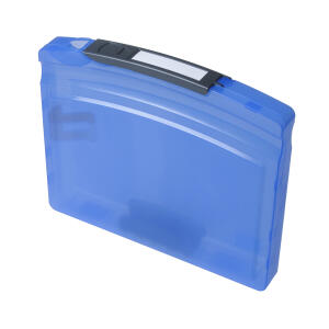 Spritzguss "go-case" A4 mit steckbarer Mechanik + Niederhalter, blau