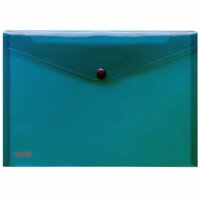 FSY Sichttasche, A4, Druckknopf, Transparent, blau, 1...