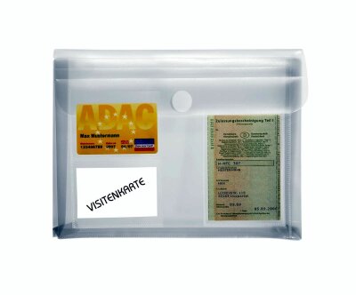 FSY Sichttasche "CAR" mit Dehnfalte, 3 Klarsichttaschen, farblos transp., 1 Stück