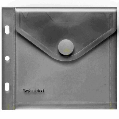 FSY CD-/Booklet-Umschlag mit Abheftung, Klettverschluss, PP farblos transparent, 1 Stück
