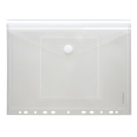 FSY Sichttasche A4, Klappe, Lochrand, CD-Tasche, PP trans...