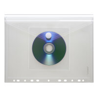 FSY Sichttasche A4, Klappe, Lochrand, CD-Tasche, PP trans...