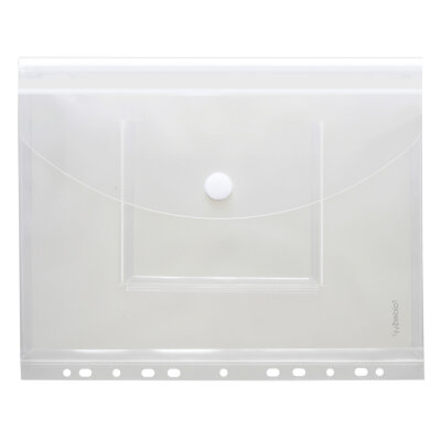 FSY Sichttasche, Dehnfalte, Abheftrand, CD-Tasche, A4, PP farbl.transp., 1 Stück