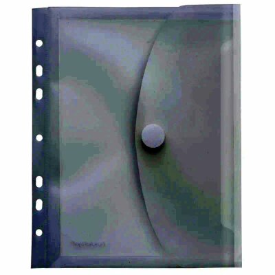 FSY Sichttasche A5, Klettverschluss, Dehnfalte 20mm, Abheftrand, PP farblos transparent, 1 Stück