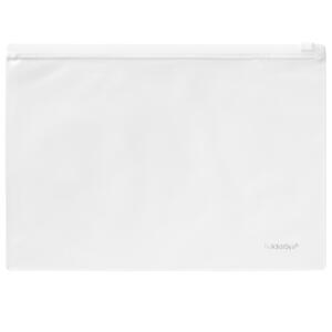 FSY Klarsicht-Sammelbeutel 180x255 mm, mit Plastik-Zip, PVC, Zipp weiss, 1 Stück