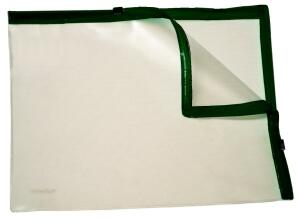 FSY Klarsicht-Sammelbeutel für A4, mit 2 Plastik-Zips, PVC, Zipp schwarz, 1 Stück