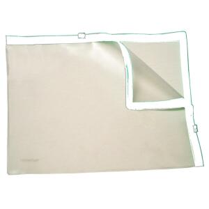 FSY Klarsicht-Sammelbeutel für A5, mit 2 Plastik-Zips, PVC, Zipp weiss, 1 Stück