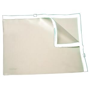FSY Klarsicht-Sammelbeutel für A5, mit 2 Plastik-Zips, PVC, Zipp weiss