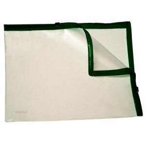 FSY Klarsicht-Sammelbeutel für A5, mit 2 Plastik-Zips, PVC, Zipp schwarz, 1 Stück