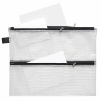 FSY Sammelbeutel, A4, 3 Zusatzfächer, PVC klar...